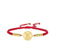 TEAMER Saint Michael Bracelet Beads Charm Wax Rope St. Michael Bracelet The Great Protector Archangel Amulet Religious Jewelry For Women, 20*20mm, Stainless Steel, no gemstone