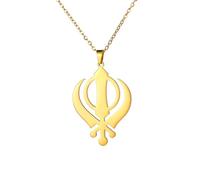 TEAMER Sikhism Symbol Necklace (Gold)