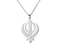 TEAMER Sikhism Symbol Necklace (Silver)