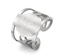 TEAMER St. Michael's Ring in Stainless Steel Adjustable St Michael's Ring The Great Protector Archangel Amulet Ring Religious Jewelry for Men Women, Stainless Steel, No Gemstone