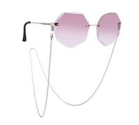 TEAMER Stainless Steel Beaded Eyeglass Chain Sunglasses Box Chains Eyewear Cord Eyeglass Neck Strap for Women, Beads - Steel, One Size