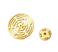 TEAMER Stainless Steel Hekate Wheel Brooch Hecate's Wheel Brooch Pins Wicca Wheel of Hekate Goddess Amulet Jewelry For Women, 25*25mm, Stainless Steel, no gemstone