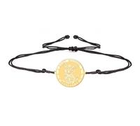 TEAMER Wax Rope Saint Michael Bracelet St. Michael Bracelet The Great Protector Archangel Amulet Religious Jewelry For Women, 20*20mm, Stainless Steel, no gemstone