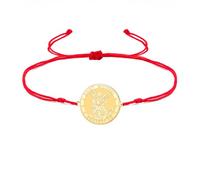 TEAMER Wax Rope Saint Michael Bracelet St. Michael Bracelet The Great Protector Archangel Amulet Religious Jewelry For Women, 20*20mm, Stainless Steel, no gemstone