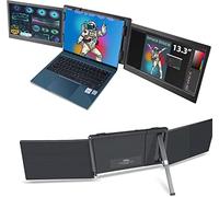 Teamgee Portable Monitor for Laptop, 13.3” Full HD IPS Display, Triple Monitor Screen Extender, USB-A/Type-C Plug and Play for Windows Android & Mac, Work with 13”-17” Laptops