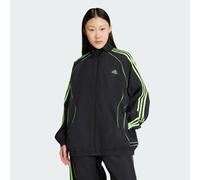 adidas Originals Womens Adicolour Teamgeist Oversized Woven Track Top Black/Signal Green M