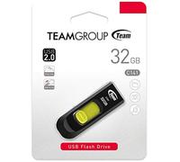 Teamgroup 32GB C141 Capless Retractable Black/Yellow USB Drive, UK Seller