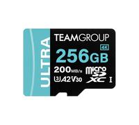 TEAMGROUP A2 Ultra Card 256GB MicroSDXC UHS-I U3 A2 V30, R/W up to 200/150MB/s Nintendo Switch 1, Steam Deck, Gaming Devices, Tablets, Smartphones, 4K Shooting, with Adapter TULMSDX256GIA2V3022503