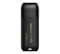 TEAMGROUP C175 512GB USB 3.2 Gen 1 (USB 3.1/3.0) Read 100MB/s Flash Thumb Drive, External Data Storage Memory Stick Compatible with Computer/Laptop Matte Black TC1753512GB01