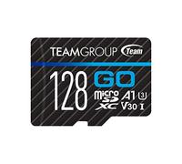 TEAMGROUP GO Card 128GB Micro SDXC UHS-I U3 V30 4K for GoPro & Action Cameras Flash Memory Card with Adapter for Outdoor 4K Shooting TGUSDX128GU303