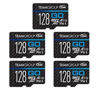 TEAMGROUP GO Card 128GB x 5 PACK Micro SDXC UHS-I U3 V30 4K for GoPro & Drone & Action Cameras High Speed Flash Memory Card with Adapter for Outdoor Sports, 4K Shooting, Nintendo-Switch TGUSDX128GU363