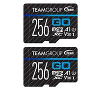 TEAMGROUP GO Card 256GB x 2 Pack MicroSDXC UHS-I U3 V30 4K for Action Cameras & Drone High Speed Flash Memory Card with Adapter for Outdoor Sports&Vlog, 4K Shooting,GoPro&Insta360&DJI TGUSDX256GU364