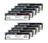 TEAMGROUP MP33 256GB 10 Pack SLC Cache 3D NAND TLC NVMe 1.3 PCIe Gen3x4 M.2 2280 Internal Solid State Drive SSD Read/Write Speed up to 1600/1000 MB/s Compatible with Laptop & Desktop TM8FP6256G0C1P2