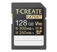 TEAMGROUP T-Create Expert 128GB SD Card UHS-II SDXC U3 V90 Read Speed up to 300MB/s, Supports 8K and 4K Videography Compatible with Canon Sony Nikon Panasonic Olympus Digital Camera TTCSDX128GIIV9001
