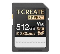 TEAMGROUP T-Create Expert 512GB SD Card UHS-II SDXC U3 V60 Read Speed up to 280MB/s, 8K 4K Recording Compatible with Canon Sony Nikon Panasonic Olympus Digital Camera TTCSDY512GIIV6001
