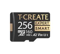TEAMGROUP T-Create S.M.A.R.T A2 256GB Micro SDXC U3 V30 4K R/W Speed up to 160/150 MB/s High Speed Flash Memory Card for Creators, Compatible with GoPro, Insta360 TTCS256GIA2V3003