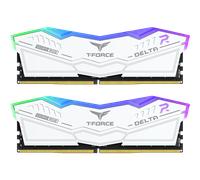 TeamGroup Delta RGB 32GB (2X16GB) DDR5 PC5-44800C30 6000MHz Dual Channel Kit - White (FF4D532G6000HC30DC01)