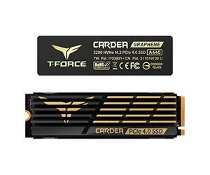 TEAMGROUP T-Force CARDEA A440 Graphene & Aluminum Heatsink 1TB with DRAM SLC Cache 3D NAND TLC NVMe PCIe Gen4 x4 M.2 2280 Gaming Internal SSD Read/Write 7,000/5,500 MB/s TM8FPZ001T0C327