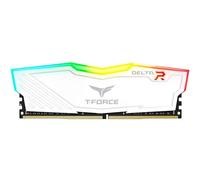 TeamGroup T-Force Delta RGB 8GB 3200MHz CL16 Desktop Gaming DDR4 Memory/RAM with Intel XMP 2.0 and AMD Expo, Supports Motherboard ARGB Sync (White) - TF4D48G3200HC16F01