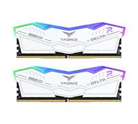 TEAMGROUP T-Force Delta RGB DDR5 Ram 32GB (2x16GB) 6400MHz PC5-51200 CL32 Desktop Memory Module Ram for 600 700 Series Chipset XMP 3.0 Ready White FF4D532G6400HC32ADC01