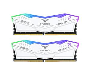 TEAMGROUP T-Force Delta RGB DDR5 Ram 48GB (2x24GB) 7200MHz PC5-57600 CL34 A-DIE Desktop Memory Module Ram for 600 700 Series Chipset XMP 3.0 Ready White - FF4D548G7200HC34ADC01