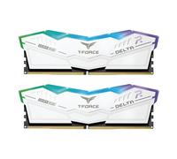 TEAMGROUP T-Force Delta RGB DDR5 Ram 64GB (2x32GB) 6000MHz PC5-48000 CL38 Intel XMP 3.0 and AMD Expo Compatible Desktop Memory Module Ram White FF4D564G6000HC38GDC01