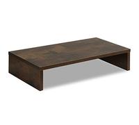 TEAMIX 20 inch Wood Monitor Stand Riser, Desktop Riser Shelf, Rustic Brown
