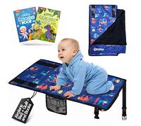 TEAMKO® Toddler Airplane Bed with Duvet + Educational Colored Books | Portable Airplane Seat Extension for Kids, Essential Airplane Bed, Compact and Comfortable Travel Bed for Babies and Toddlers