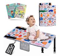 TEAMKO® Toddler Airplane Bed with Duvet + Educational Colored Books | Portable Airplane Seat Extension for Kids, Essential Airplane Bed, Compact and Comfortable Travel Bed for Babies and Toddlers