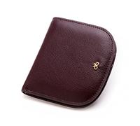 TEAMOT Women's Fashion Leather Wallet, Women's Short Buckle, Ultra-thin First Layer Cowhide Small Coin Purse, Korean Women's Wallet-Purple