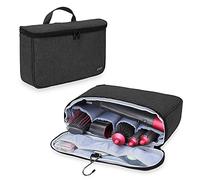 Teamoy Dyson Styler Carrying Case with Top Pocket and Hanging Hook, Black | Travel Carrying Case Compatible with Dyson Airwrap Styler, Portable Organiser with Hanging Hook for Dyson and Attachments
