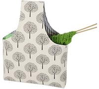 Teamoy Knitting Tote Bag, Travel Project Wrist Bag for knitting Needles(up to 11 Inches), Yarn and Crochet Supplies, Multipurpose, Perfect Size for Knitting on The Go (Small, Tree)
