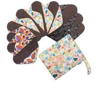 Teamoy Reusable Sanitary Pads(Pack of 10) for Women, with Wet Dry Bag, Washable Bamboo Sanitary Towels (3pcs × 20cm + 4pcs × 25.4cm + 3pcs × 29.5cm)