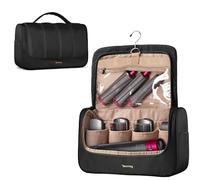 Teamoy Travel Carrying Case Compatible with Dyson Airwrap Styler and Attachments, Portable Storage Bag for Dyson Multi-Styler, Long Barrel, Black