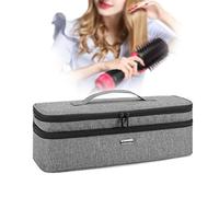 Teamoy Travel Case Compatible with Revlon One-Step Hair Dryer And Volumizer Hot Air Brush, Double-Layer Carrying Case for Hair Dryer Brush and Other Hair Accessories, Grey