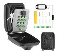TeamSky Outdoor Key Safe Box - Key Safe Wall Mounted with 12-Digit Code, Waterproof and Durable Lockbox for Keys with Glow-in-the-Dark Sticker - Ideal for Home, Garage, Office Use