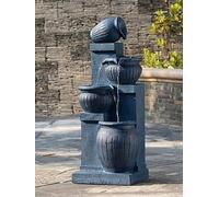 Teamson Home 28.5 Four-Tier Vertical Texture Cascading Bowl Fountain One Colour