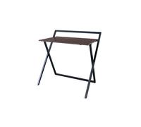 Teamson Home 34" Easton Modern Wooden Folding Home Office Computer Desk With Metal Cross Legs In Brown/Black