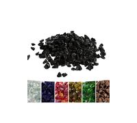 Teamson Home 1/2 Inch Reflective Fire Glass for Fire Pits 9 lb / 4 kg Bag Black, Black
