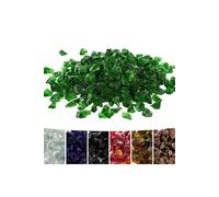 Teamson Home 1/2 Inch Reflective Fire Glass for Fire Pits 9 lb / 4 kg Bag Green, Green