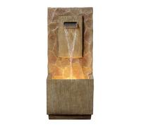 Teamson Home 81 cm Spa-Style Outdoor Waterfall Fountain Led Lighting, Brown