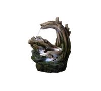 Teamson Home 82Cm Forest Stream Style Outdoor Garden Fountain Led Lighting, Grey