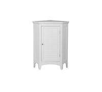 Teamson Home Wooden Bathroom Corner Cabinet Standing White ELG-586 - White