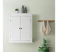 Teamson Home Wooden Bathroom Wall Cabinet 2 Doors White ELG-583 - White