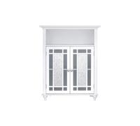 Teamson Home Wooden Bathroom Floor Cabinet Doors Windsor White ELG-529 - White