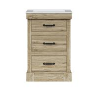 Donovan 24" Single Bathroom Vanity with Integrated Square Sink and Two Drawers Teamson Home Brown One Size