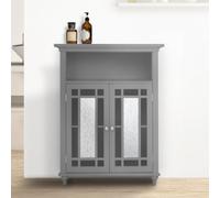 Teamson Home Free Standing Bathroom Cabinet With 2 Doors, Bathroom Storage, Grey