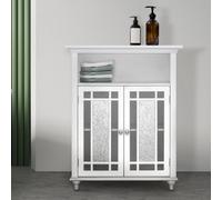 Teamson Home Windsor Double Door Bathroom Floor Cabinet - White