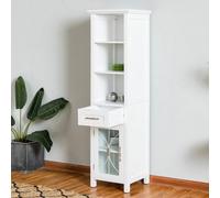 Teamson Home Wooden Bathroom Cabinet Multi Functional White 7978 - White