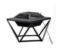 Teamson Home Garden Large Wood Burning Fire Pit, Outdoor Furniture Chimenea in Black Teamson Home Black
